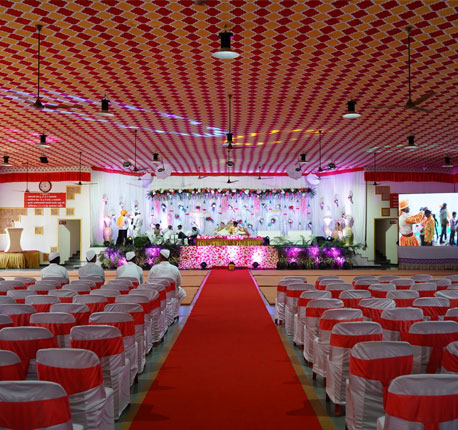 Jeevan Marriage Hall decoration with LED Screen and other modern amenities